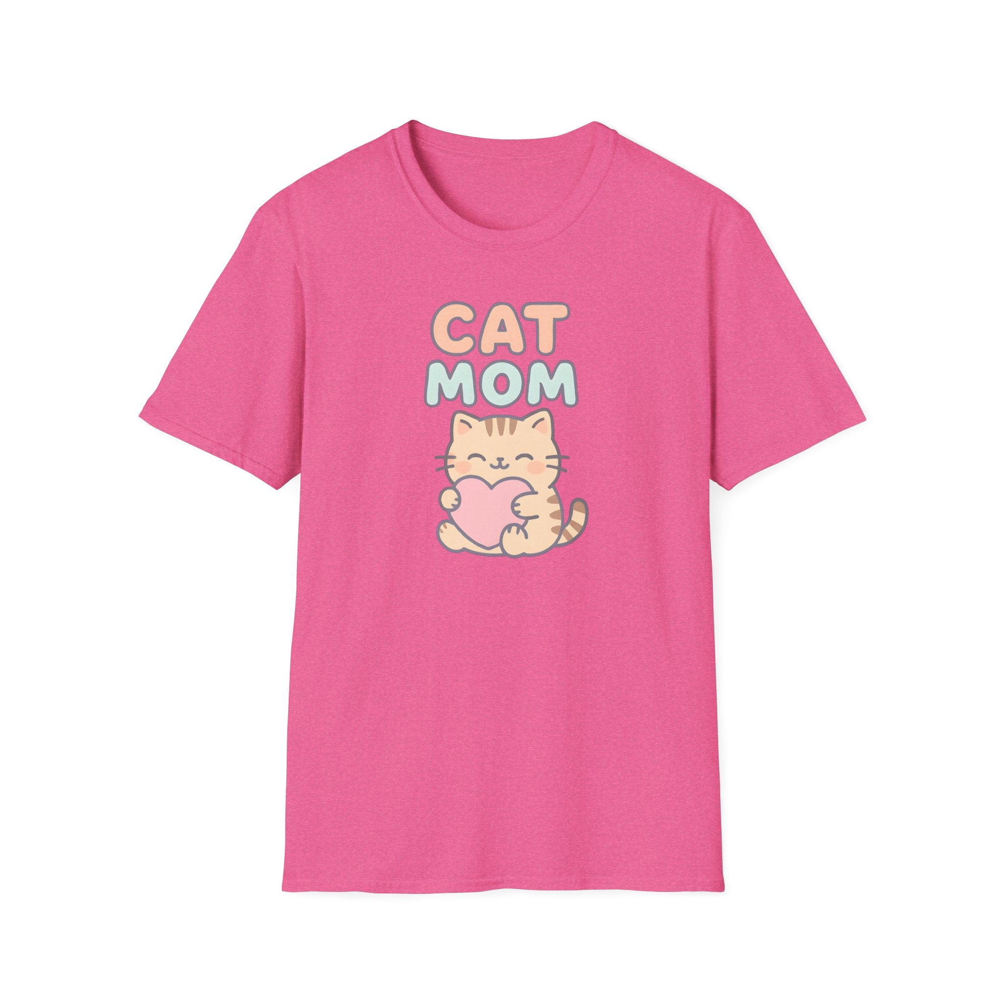 Cat Mom with Heart T-Shirt