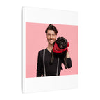 Custom Pet & Owner Portrait Canvas - Hand-Illustrated Matte Canvas Wall Art