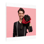 Custom Pet & Owner Portrait Canvas - Hand-Illustrated Matte Canvas Wall Art