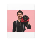Custom Pet & Owner Portrait Canvas - Hand-Illustrated Matte Canvas Wall Art