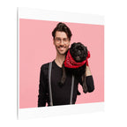 Custom Pet & Owner Portrait Canvas - Hand-Illustrated Matte Canvas Wall Art