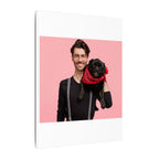 Custom Pet & Owner Portrait Canvas - Hand-Illustrated Matte Canvas Wall Art