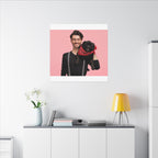 Custom Pet & Owner Portrait Canvas - Hand-Illustrated Matte Canvas Wall Art