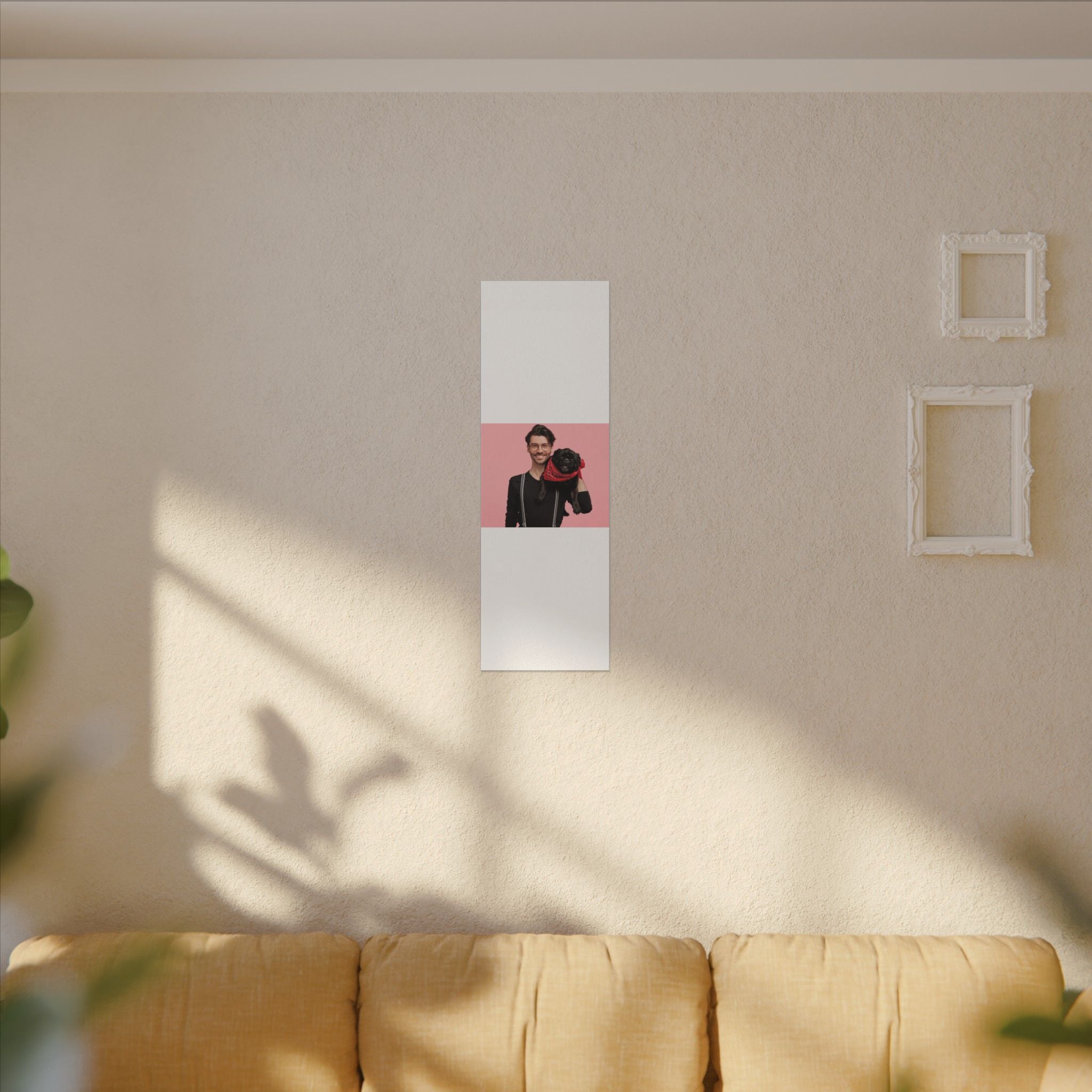 Custom Pet & Owner Portrait Canvas - Hand-Illustrated Matte Canvas Wall Art