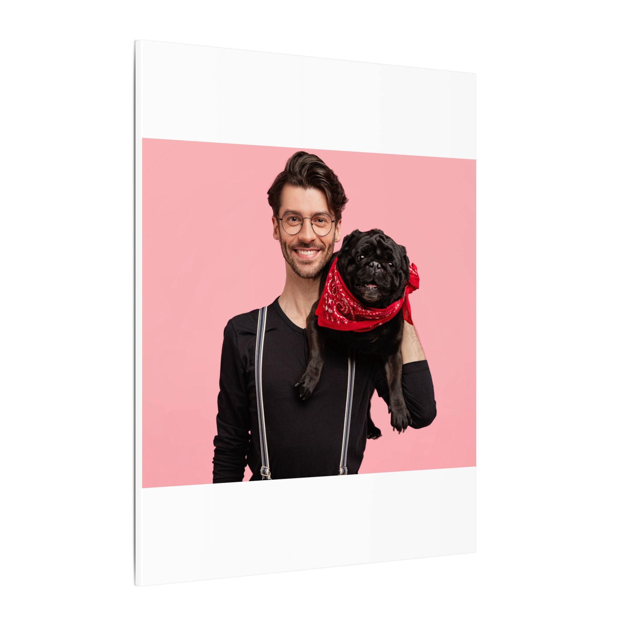 Custom Pet & Owner Portrait Canvas - Hand-Illustrated Matte Canvas Wall Art