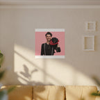 Custom Pet & Owner Portrait Canvas - Hand-Illustrated Matte Canvas Wall Art