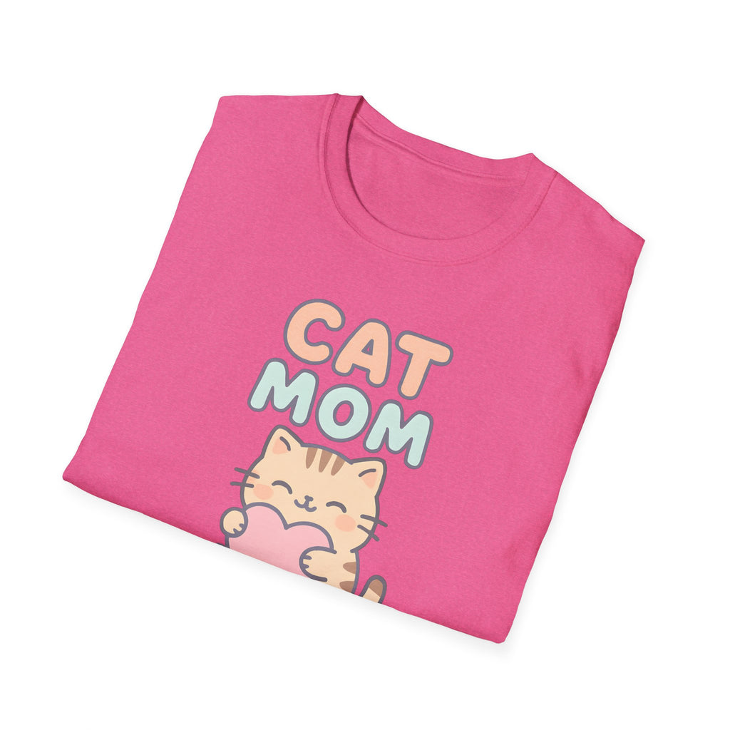 Cat Mom with Heart T-Shirt