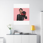 Custom Pet & Owner Portrait Canvas - Hand-Illustrated Matte Canvas Wall Art