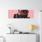 Custom Pet & Owner Portrait Canvas - Hand-Illustrated Matte Canvas Wall Art