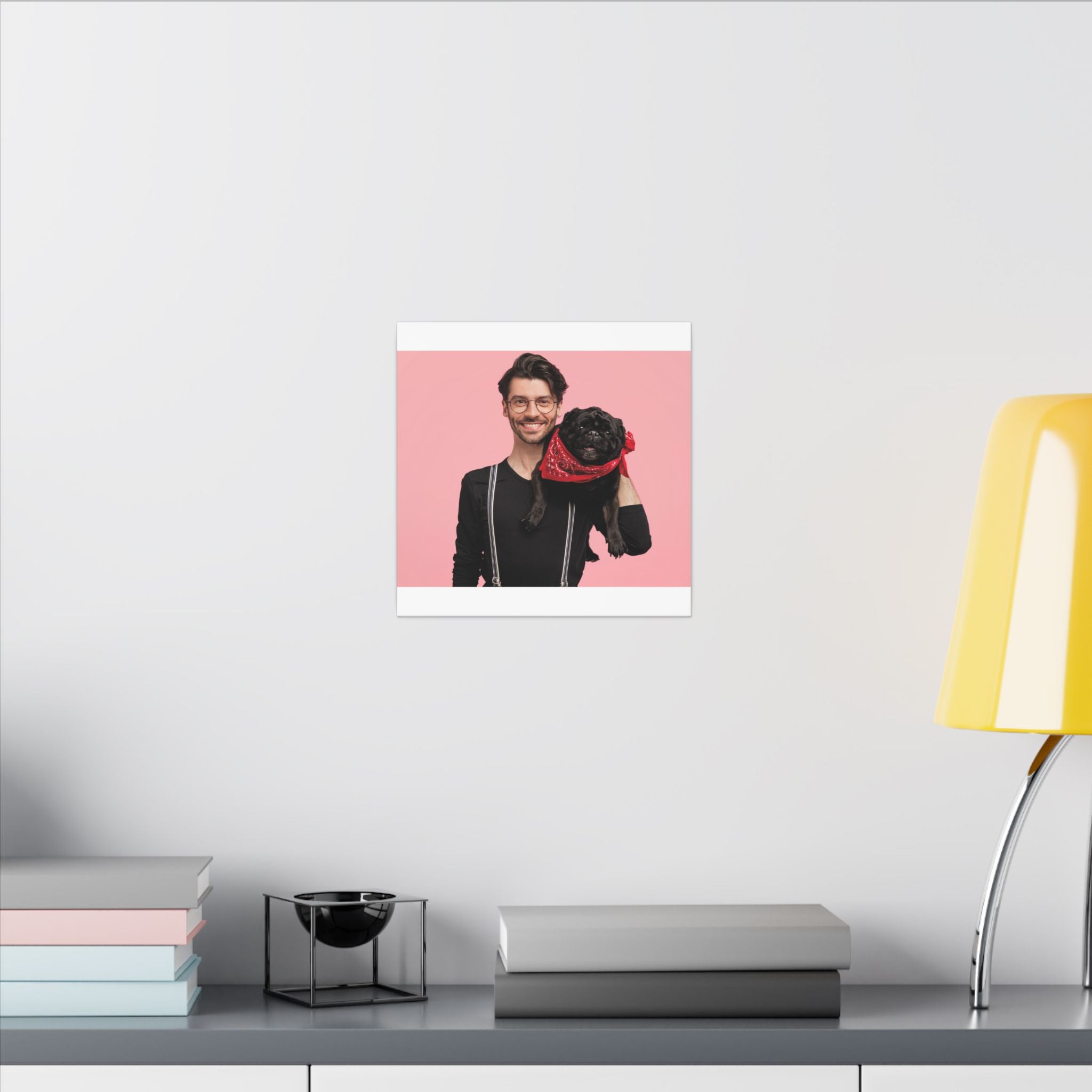 Custom Pet & Owner Portrait Canvas - Hand-Illustrated Matte Canvas Wall Art