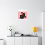 Custom Pet & Owner Portrait Canvas - Hand-Illustrated Matte Canvas Wall Art