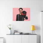 Custom Pet & Owner Portrait Canvas - Hand-Illustrated Matte Canvas Wall Art