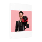Custom Pet & Owner Portrait Canvas - Hand-Illustrated Matte Canvas Wall Art